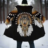 Wolf 3D full Printing Thick Fleece Hooded Coat Casual Warm Fast Free delivery
