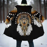 Wolf 3D full Printing Thick Fleece Hooded Coat Casual Warm Fast Free delivery