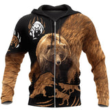 Bear 3D print Hoodies  Sweatshirt free shipping