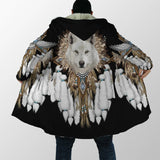 Wolf 3D full Printing Thick Fleece Hooded Coat Casual Warm Fast Free delivery