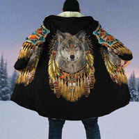 Wolf 3D full Printing Thick Fleece Hooded Coat Casual Warm Fast Free delivery