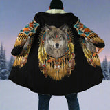 Wolf 3D full Printing Thick Fleece Hooded Coat Casual Warm Fast Free delivery