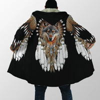 Wolf 3D full Printing Thick Fleece Hooded Coat Casual Warm Fast Free delivery
