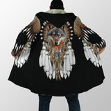Wolf 3D full Printing Thick Fleece Hooded Coat Casual Warm Fast Free delivery