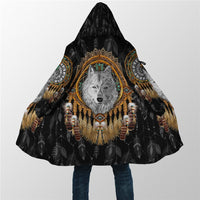 Winter Men For Women Hooded Cloak Native Spirit Wolf 3D All Over Prined Fleece wind breaker Warm Hood Cloak