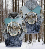 Wolf Beautiful Tribal Native Printed Hoodie Fast Free Deliver to your door