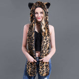 warm Hat Ear Flaps Gloves 3 in 1 Scarf - bargainwarehouse2018.com