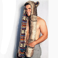 warm Hat Ear Flaps Gloves 3 in 1 Scarf - bargainwarehouse2018.com