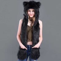 warm Hat Ear Flaps Gloves 3 in 1 Scarf - bargainwarehouse2018.com