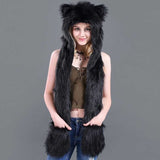 warm Hat Ear Flaps Gloves 3 in 1 Scarf - bargainwarehouse2018.com