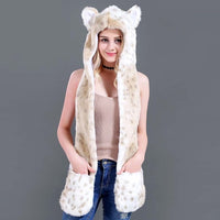 warm Hat Ear Flaps Gloves 3 in 1 Scarf - bargainwarehouse2018.com