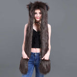 warm Hat Ear Flaps Gloves 3 in 1 Scarf - bargainwarehouse2018.com