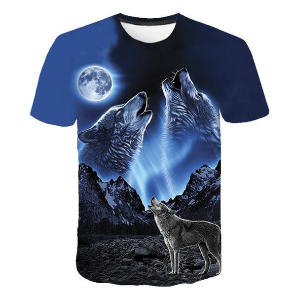 Wolf t-shirts Short Sleeve - bargainwarehouse2018.com