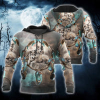 Dreamcatcher Native Wolf Hoodies Sweatshirt - bargainwarehouse2018.com