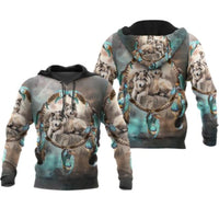 Dreamcatcher Native Wolf Hoodies Sweatshirt - bargainwarehouse2018.com