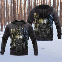 Dream catcher Wolf Hoodies Zipper Pullover Casual Jacket - bargainwarehouse2018.com